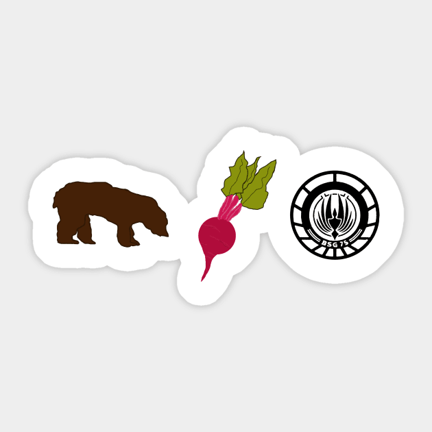 Bears, Beets, Battlestar Galactica Sticker by dani96pepi